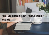 分销小程序开发多少钱?（分销小程序卖什么东西好）