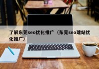 了解东莞seo优化推广（东莞seo建站优化推广）