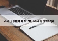 石家庄小程序开发公司（石家庄开发app）