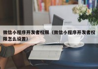 微信小程序开发者权限（微信小程序开发者权限怎么设置）